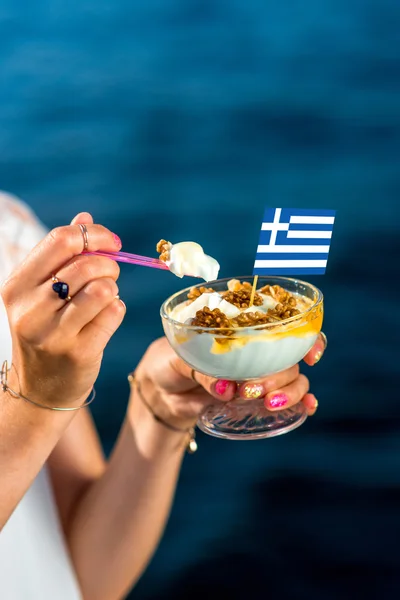 Yogurt greco — Foto Stock