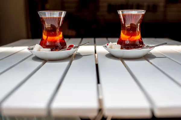 Turkish tea in traditional teacup — Stock Photo, Image