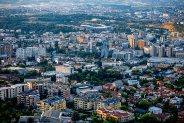 Top view on Skopje city in Macedonia