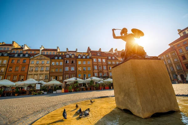 华沙的市场广场 — 图库照片