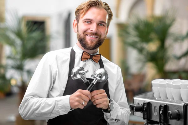 Retrato barista — Fotografia de Stock