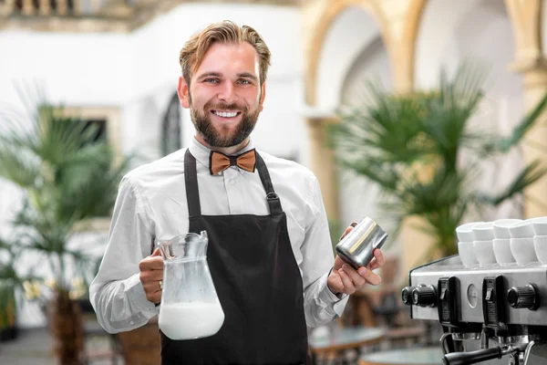 Retrato barista — Foto de Stock