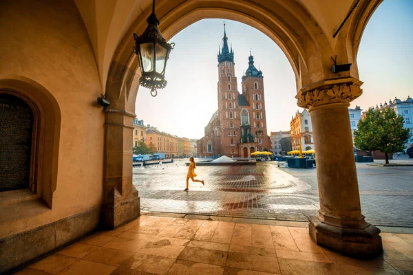 Market square in Krakow — Stockfoto