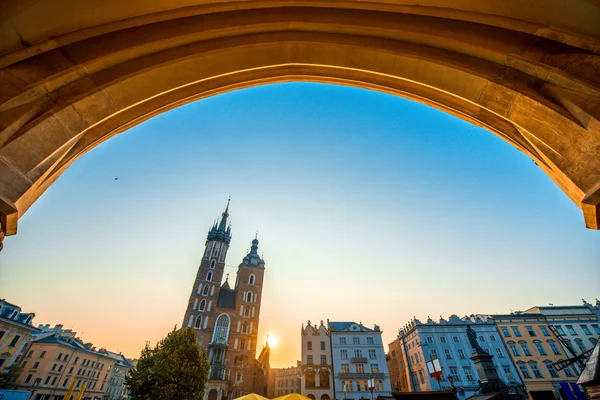 Plaza del Mercado en Cracovia — Foto de Stock