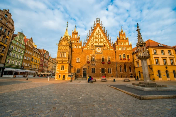 Town Hall on the market square in Wroclaw — Stock Photo, Image