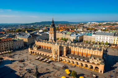 Aerial view on the main market square in Krakow