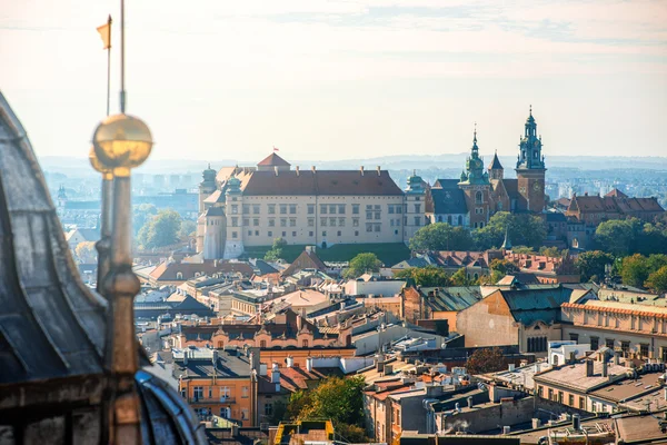 Aerial view on Wawel castle — Stock fotografie