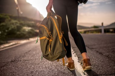 Yol sırt çantası ile seyahat