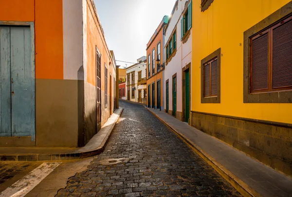 Straatmening in Santa Maria de Guia stad — Stockfoto