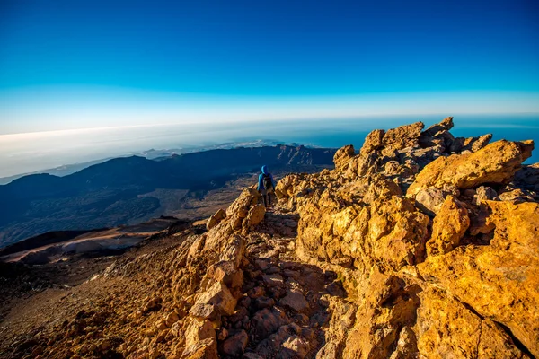 Blick auf die Landschaft vom Gipfel des Vulkans Teide — Stockfoto