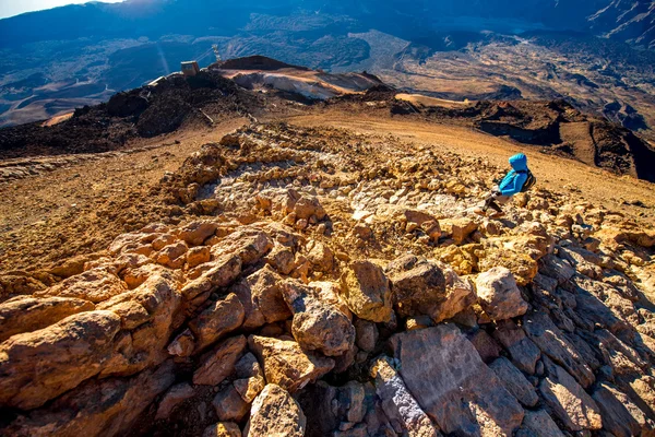 Vista del paisaje desde la cima del volcán Teide — Foto de Stock