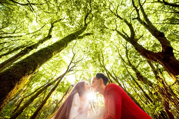 Casal na floresta — Fotografia de Stock