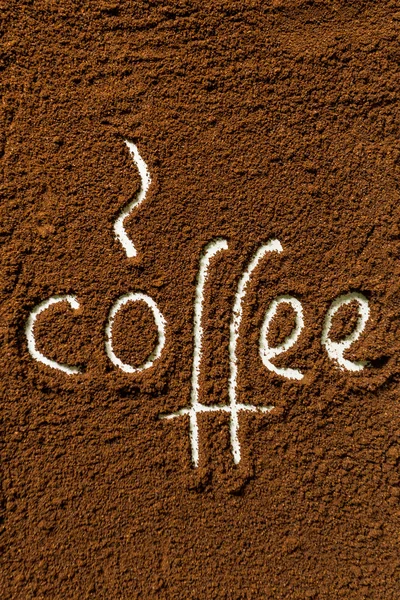 咖啡的地面词 — 图库照片
