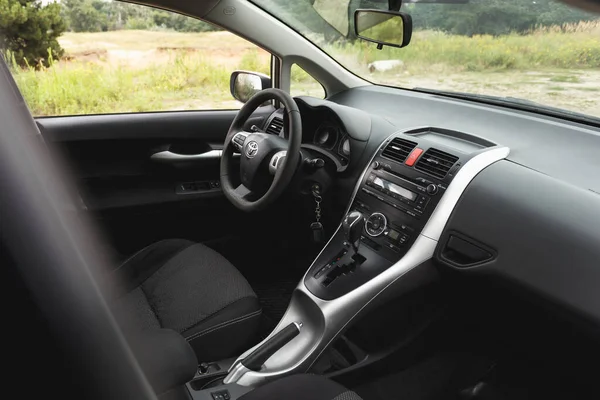 Dnipro Oekraïne Juli 2021 Toyota Auris 2012 Zilveren Kleur Autointerieur — Stockfoto