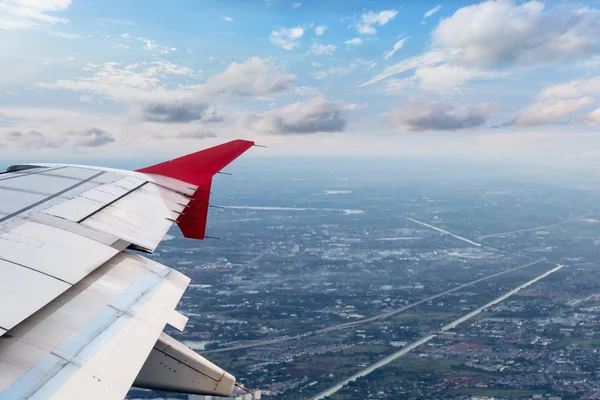 Vista de la ventana del avión — Foto de Stock