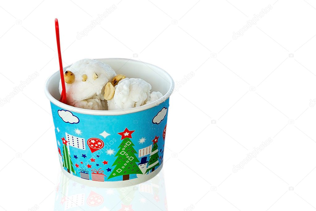 Ice cream.  with clipping path 