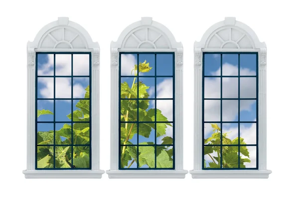 Moderne venster. met uitknippad — Stockfoto