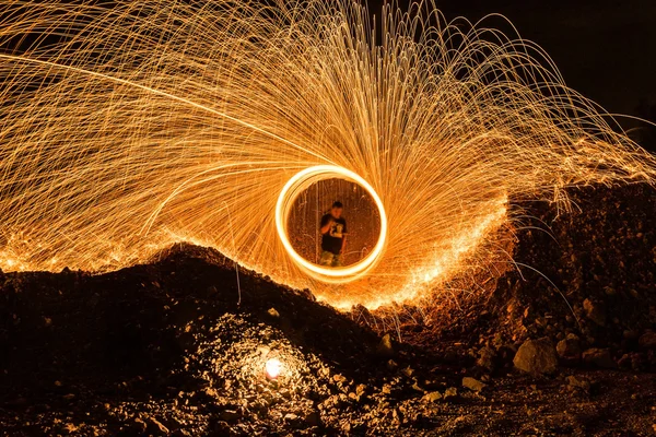 Light fire Spin — Stock Photo, Image