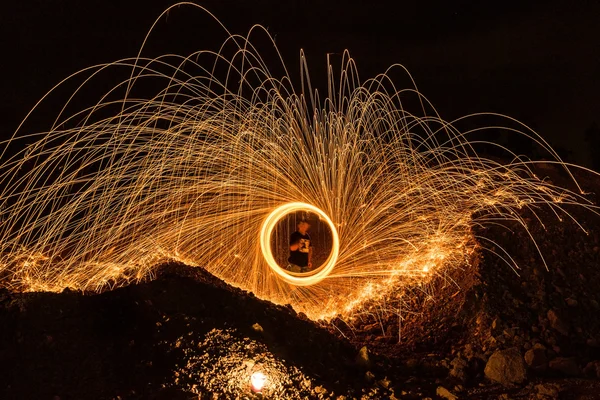 Light fire Spin — Stock Photo, Image