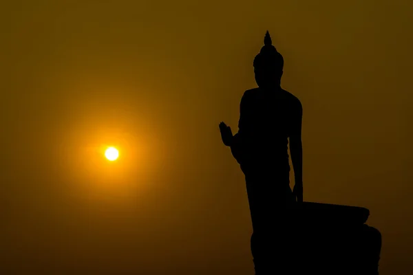 Silhouetten-Buddha — Stockfoto