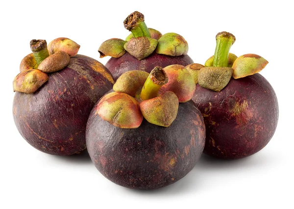 Fresh Mangosteen on White Background — Stock Photo, Image