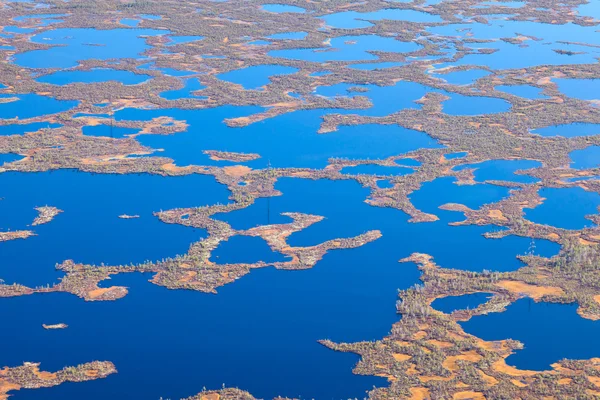 Tundra våtmarker, ovanifrån — Stockfoto