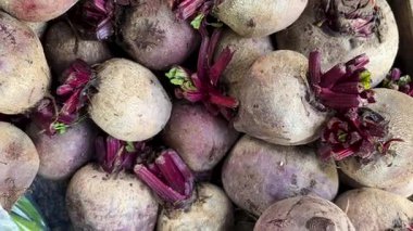 organik pancar hasadı sandık doğal gıda arka planında sergilenir