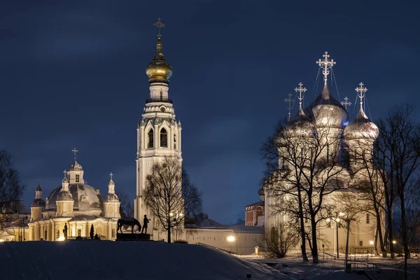 Chrámy ve Vologda Kremlu. Vologda, Rusko — Stock fotografie