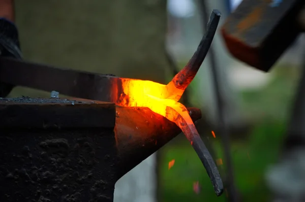 Hot metal forging — Stock Photo, Image