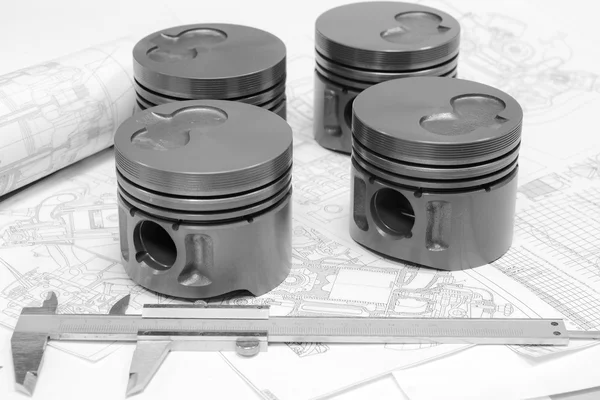 Car engine pistons — Stock Photo, Image