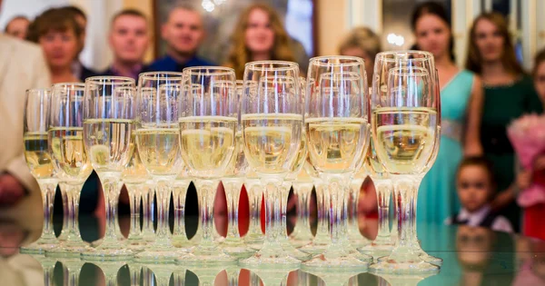 Champagne in glasses — Stock Photo, Image