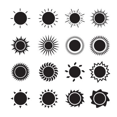 Siyah sunburst setleri
