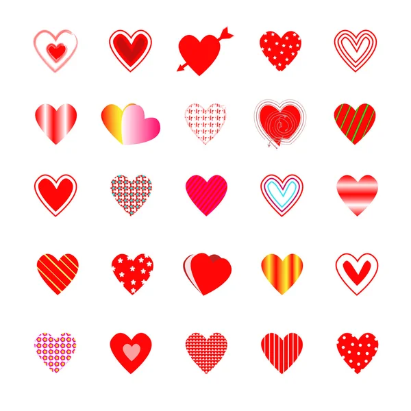 Variety heart shape — Stock Vector