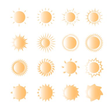Turuncu güneş simgeler