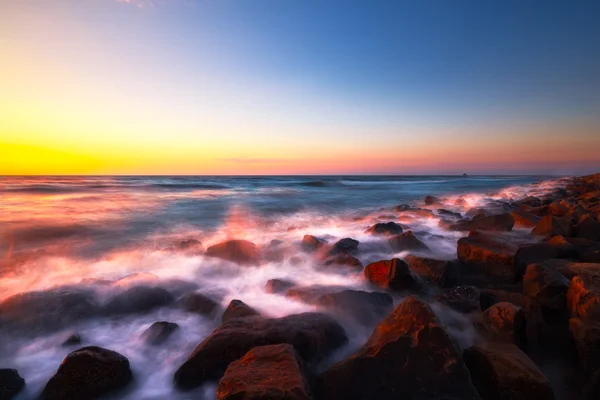 Sunset scenic over the beach in borneo — Stock Photo, Image