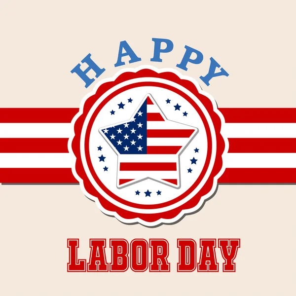 Labor day card design, vector illustration. — Stock Vector