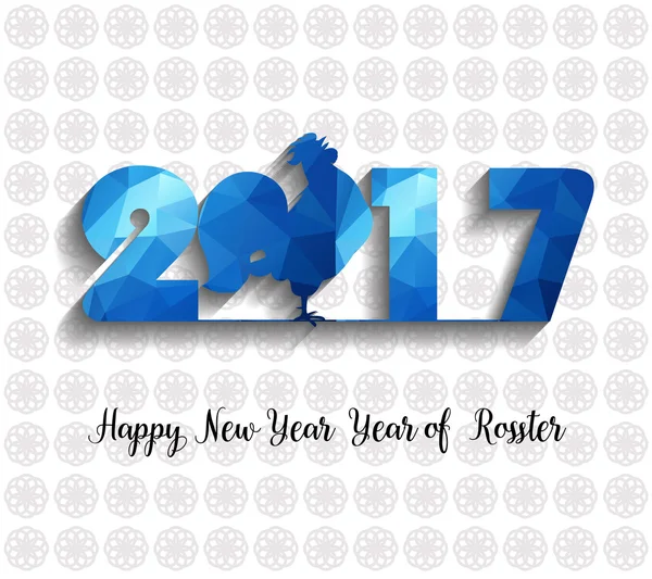 Mutlu yeni yıl güzel renkli ve parlak çokgen horoz ile horoz 2017 yılı.