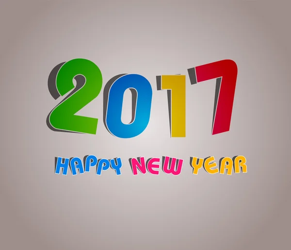 Ευτυχισμένο το νέο έτος 2017 ευχητήρια κάρτα — Διανυσματικό Αρχείο