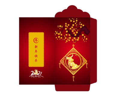 Mutlu Çin Yeni Yılı için Zarflar ve Yeni Ay Yılı 2021, Öküz Yılı