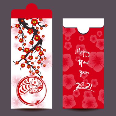 Mutlu Çin Yeni Yılı için Zarflar ve Yeni Ay Yılı 2021, Öküz Yılı