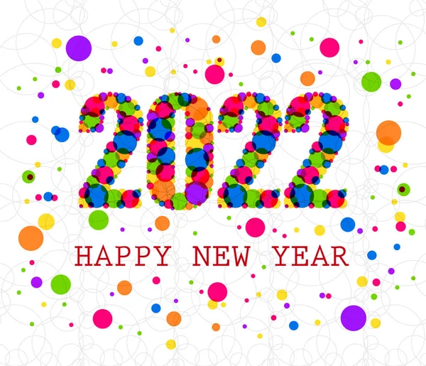 Szczęśliwego Nowego Roku 2022 Listy Ilustracja Wektora Wakacyjnego — Wektor stockowy