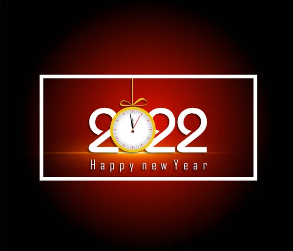 Feliz Ano Novo 2022 Letras Férias Vector Ilustração —  Vetores de Stock
