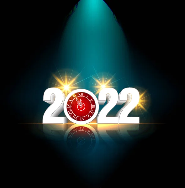 Feliz Año Nuevo 2022 Letras Ilustración Vectorial Vacaciones — Archivo Imágenes Vectoriales