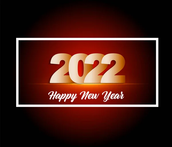 Happy New Year 2022 Lettering Holiday Vector Illustration — Stock Vector