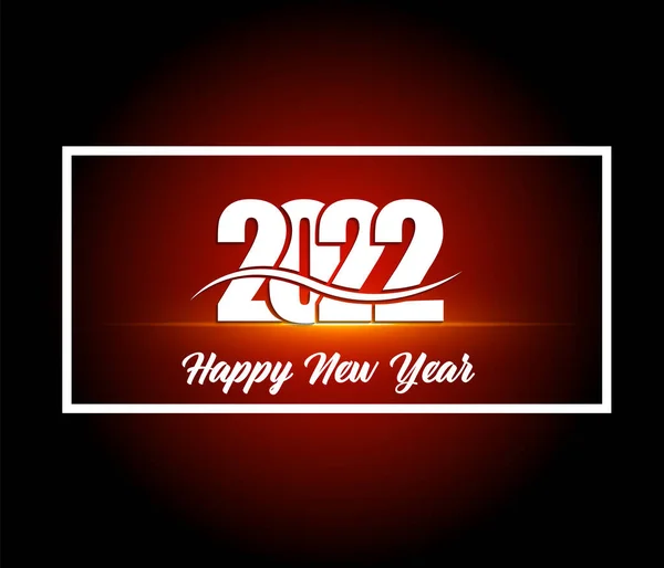 Happy New Year 2022 Lettering Holiday Vector Illustration — Stock Vector