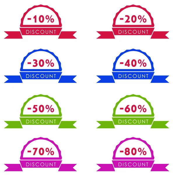 Discount price tag set — Stock Vector