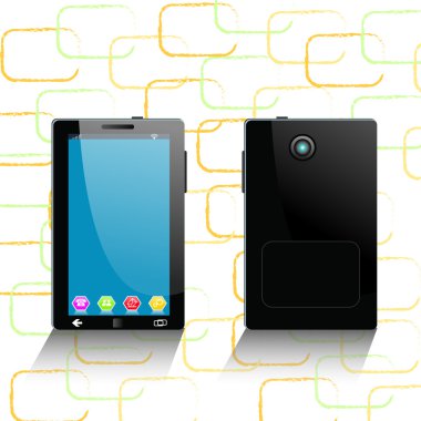 tablet bilgisayar ve cep telefonu şablonu