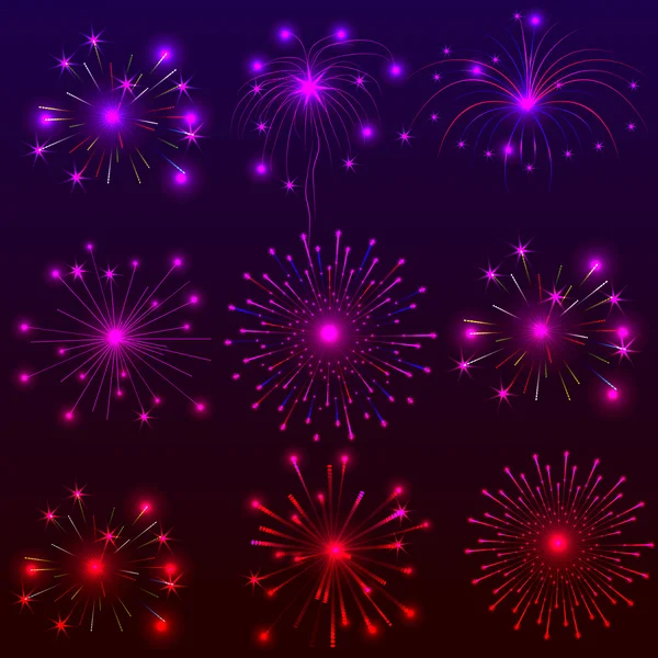 Feliz Ano Novo com fundo fogos de artifício — Vetor de Stock