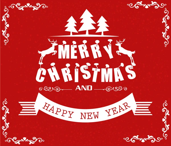 Vector Feliz Natal e design de cartão de Feliz Ano Novo . — Vetor de Stock