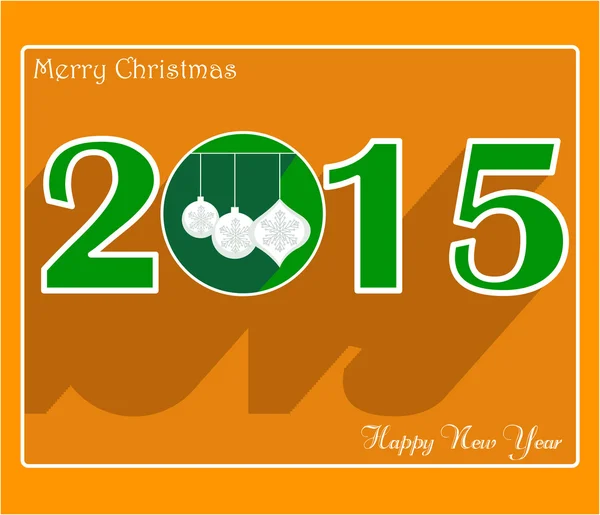 Gott nytt år 2015 kreativ gratulationskort design — Stock vektor
